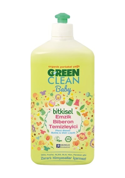U Green Clean Baby Portakal Yağlı Bitkisel Biberon ve Emzik Temizleyici 3 x 500 ML