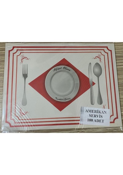 100 Adet Amerikan Servis Kağıdı Sunum Servis Kağıdı Büyük Boy 30x40 Cm Beyaz