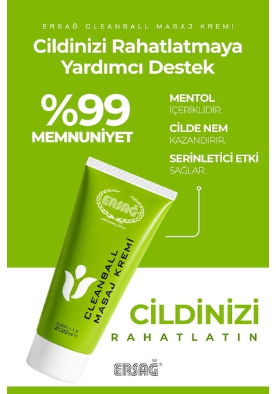 Ersağ Cleanball Masaj Kremi  200 ML