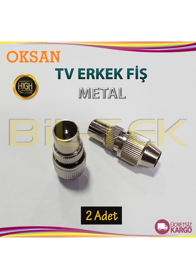 Oksan Metal Tv Erkek Fiş 2 Adet