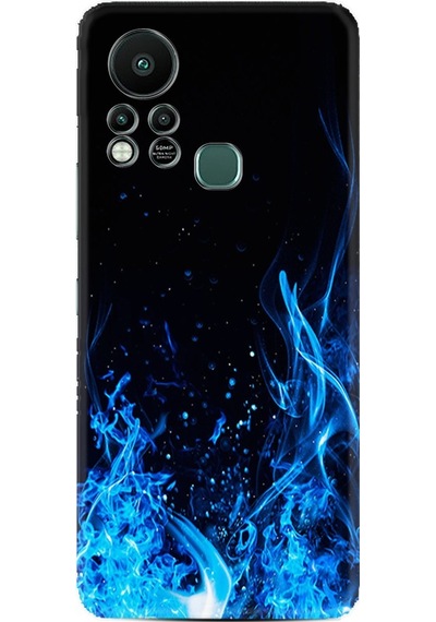 Infinix Hot 11S Kilif Silikon Desen Blue Fire 1678 553296644