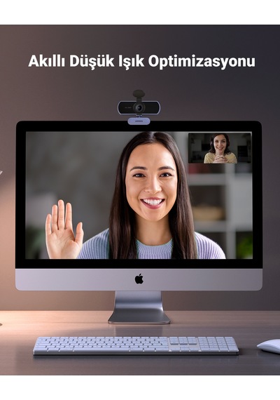 Ugreen Full Hd 1080p Webcam Çift Mikrofonlu, Net Görüntü, Otomatik Işık Ayarı, Gizlilik Kapaklı, 15728