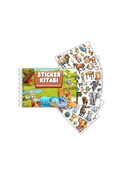 Tekrar Kullanılabilir Sticker Kitabı - Hayvanlar