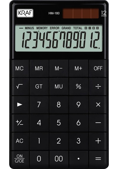12 Hane Masaüstü Hesap Makinesi Hm-180 Bk Siyah Diğer