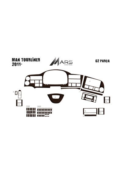 Man Tourliner Torpido Kaplamakaplama 2011-62p Koyu Meşe