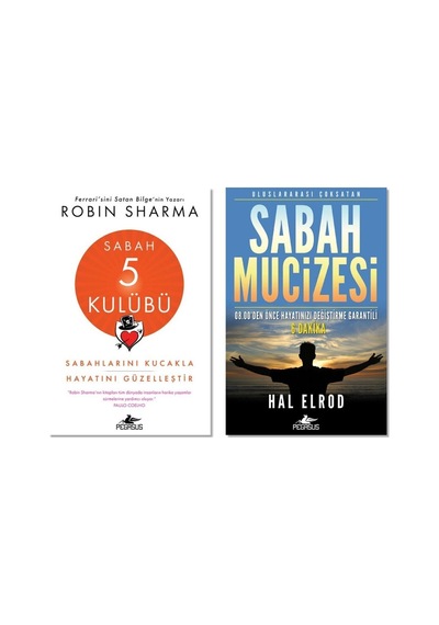 Pegasus Yayınları Sabah 5 Kulübü - Sabah Mucizesi 2 Kitap Set Robin Sharma Hal Elrod