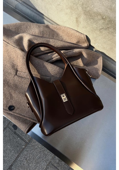 Shule Bags Cindy El Ve Çapraz Çanta Acı Kahve Acı Kahve