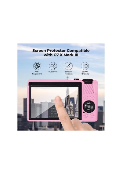 K&f Concept Canon G7x Mark Iıı Pink Pembe Slikon Kılıf