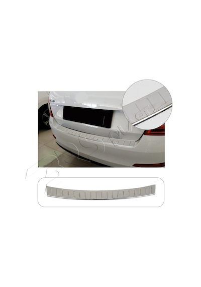 Skoda Octavia Sd Uyumlu 2013-2016 2017-2020 Krom Arka Tampon Üstü Koruma Paslanmaz Çelik