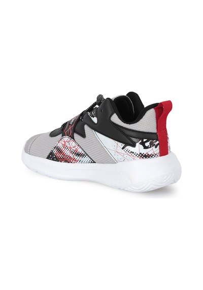 Slazenger Knıght I Unisex Çocuk Cırt Cırtlı Gri / Kırmızı Günlük Spor Ayakkabısı
