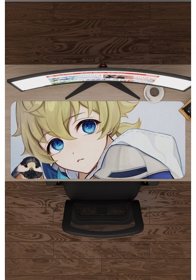 Mika Genshin Impact Anime Oyuncu V4 - 90x40 Xxl Gaming Mouse Pad Fare Altlığı