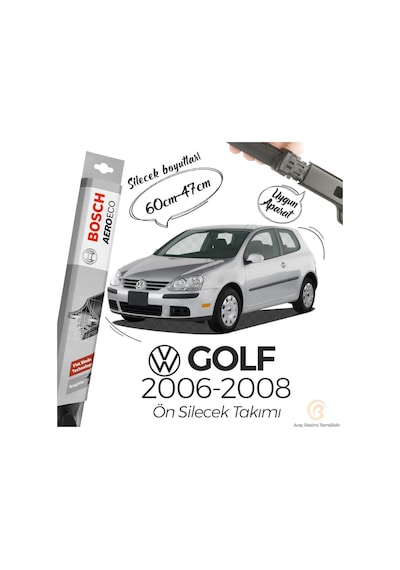 Volkswagen Golf 5 Muz Silecek Takımı 2006-2008 Bosch Aeroeco