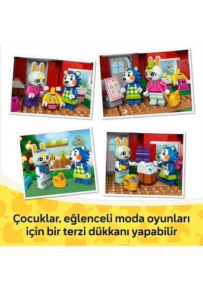 LEGO® Animal Crossing™ Able Sisters Giyim Mağazası 77055 - 6 Yaş ve Üzeri Çocuklar için Yaratıcı Oyuncak Yapım Seti (322 Parça)