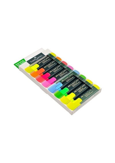 Ayrex Faber-castell Fosforlu Kalem, 6+2 Li Poşet, 6 Renk Genel