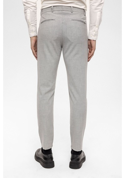 Antioch Erkek Aksesuar Detaylı Slim Fit Pantolon Açık Gri