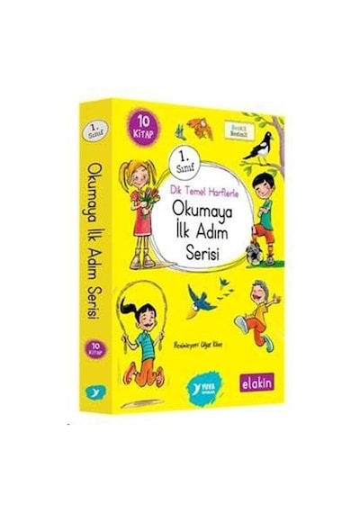 1.Sınıf Dik Temel Harflerle Okumaya İlk Adım Serisi-Yeni Ses Grupları 10 Kitap Takım- Yuva