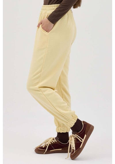 Buly Cozy Beli Lastikli Jogger Eşofman Altı Butter Sarı
