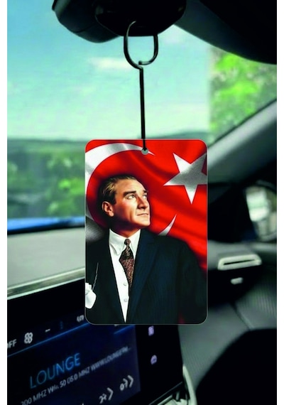 Türk Bayraklı Atatürk Tasarımlı Oto Kokusu