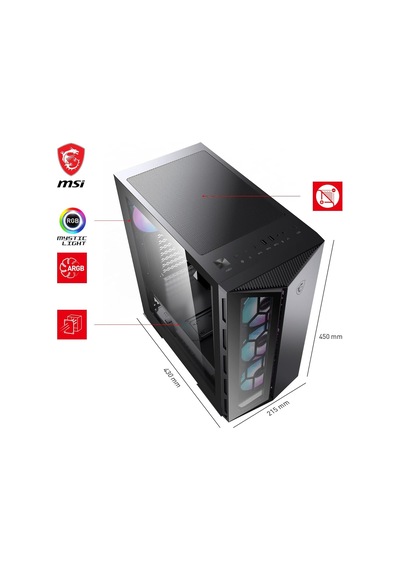 Mpg Gungnır 110r Usb 3.2 Temperli Cam Atx Mid-tower Gaming Oyuncu Kasa