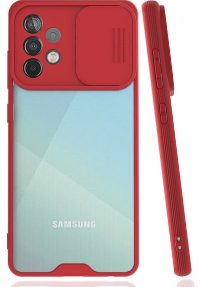 Nettech Samsung Galaxy A72 Uyumlu Platin Kamera Kızaklı Arka