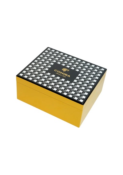 Cohiba Sarı Nokta Desenli Sedir Humidor Puro Kutusu - Tr9820