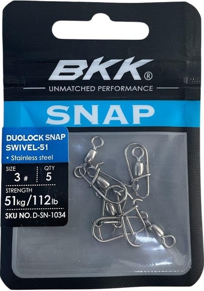 Bkk Duolock Snap Swiwel-51 No 3 Klipsli Fırdöndü 5 Adet