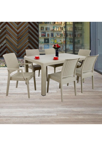 Luna Elit Rattan 90x150 2 Elit Koltuk 4 Elit Sandalye Masa Takımı Çölbeji Luna Elit Rattan 90x150 2 Elit Koltuk 4 Elit Sandalye Masa Takımı Çölbeji