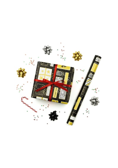 70x100 Cm Premium Hediye Paketleme Kağıdı 2'li Set / Kolay Sarılabilir, Canlı Baskı, Özel Kutu İle Rulo Gönderim Çok Renkli
