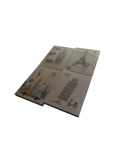 Liz Defter Kraft Kapak 14X20 Ivory 96 Yp   Çizgili