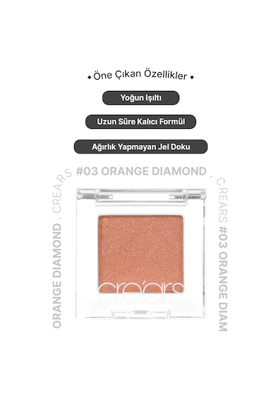 Cre'ars Diamond Glow Eyeshadow 03 Orange Diamond