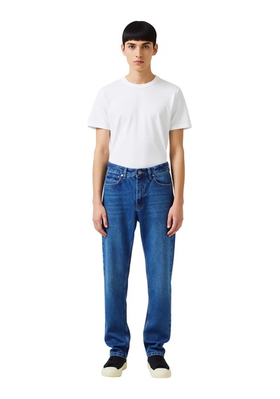 Ersefa Erkek Relaxed Fit Açık Denim Pantolon Fonksiyonel Dayanıklı Kalit Mavi