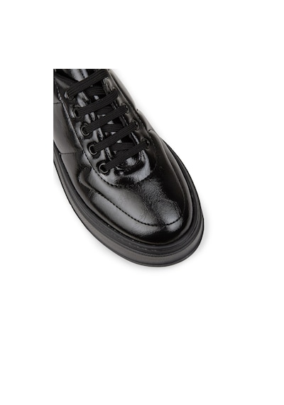 Deery Kadın Vintage Rugan Siyah Sneaker Ayakkabı - Ce483zsyhc01 Siyah