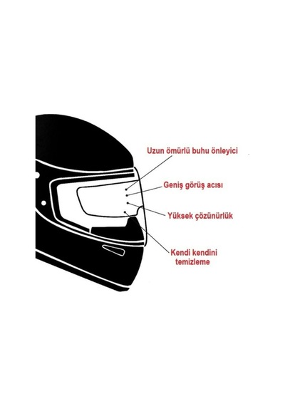 Motosiklet Raleri Pinlock Üniversal Kask Buğu Önleyici Small Boy Buğu Camı
