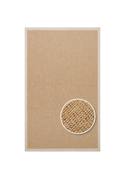 Eko Halı Ventura Vnt 2702 Gold Bordür Beige Sisal Görünümlü İç Ve Dış Mekan Uyumlu Hav Vermeyen Mode