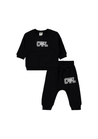Civil Baby Cvl Baskılı 6-18 Ay Takım - Siyah