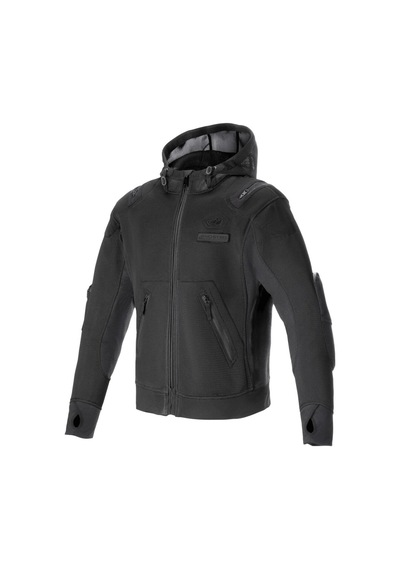 Alpinestars Moflow Air Tech Hoodie Korumalı Motosiklet Montu Siyah Siyah