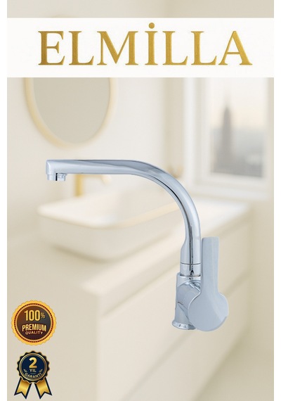Krom Armut Delta Kol Balık Sırtı Borulu Banyo Lavabo Bataryası Çeşmesi Musluğu Çift Su Girişli