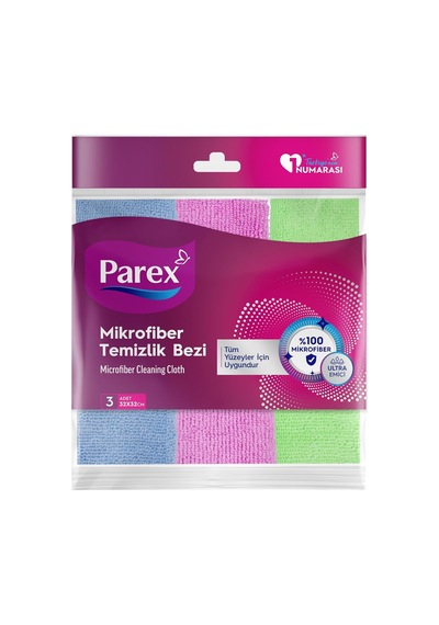 Mikrofiber Temizlik Bezi 3'lü Paket Belirtilmemiş