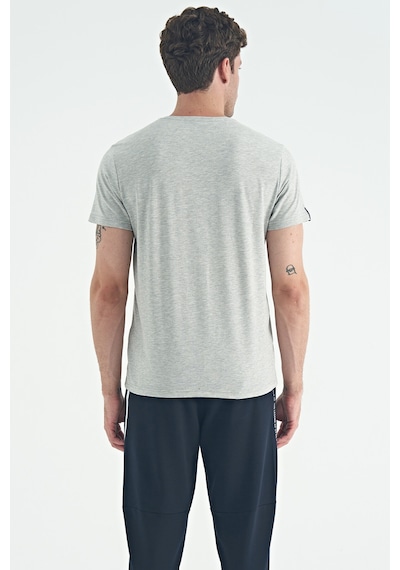 Air Jones Tommy Life Calvin Gri Melanj Basic Erkek T-shirt - 88245 GRI MELANJ