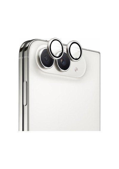 İphone Duo Uyumlu Mohseven Sapphire One By One Alüminyum Safir Kamera Lens Koruyucu Gümüş