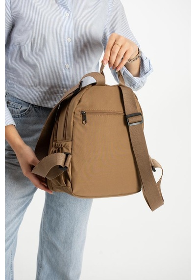 Baginn Kadın Sırt Çantası Ultra Hafif Paraşüt Kumaş Su İtici Kumaş Günlük Sırt Çantası Ölçüsü 30 24 Cm Kahverengi
