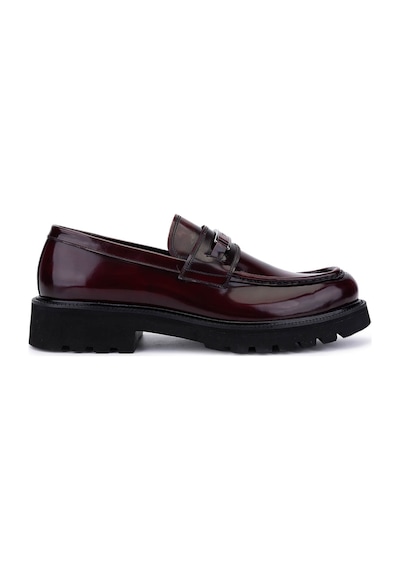 Tamer Tanca Erkek Hakiki Deri Bordo Loafer Ayakkabı 1008 3538 Erk Ayk Sk25-26 Bordo Acma Bordo