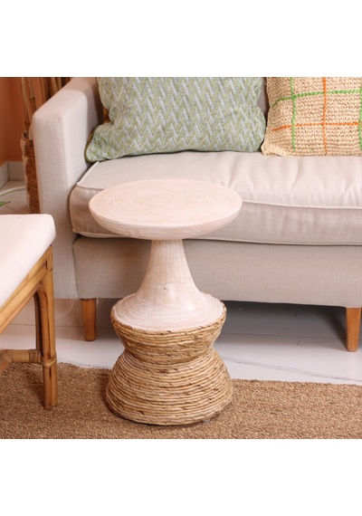 Minato El Yapımı Muz Lifi Ve Mungur Sehpa 35x50 Cm Naturel