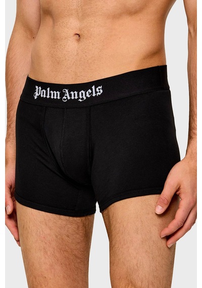 Palm Angels Logolu Pamuklu 3 Pack Boxer Erkek Boxer Pla1umbtr01tr Siyah