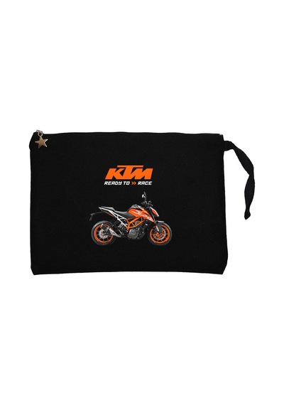 KTM 1290 Super Duke R Siyah Clutch Astarlı Cüzdan / El Çantası Siyah