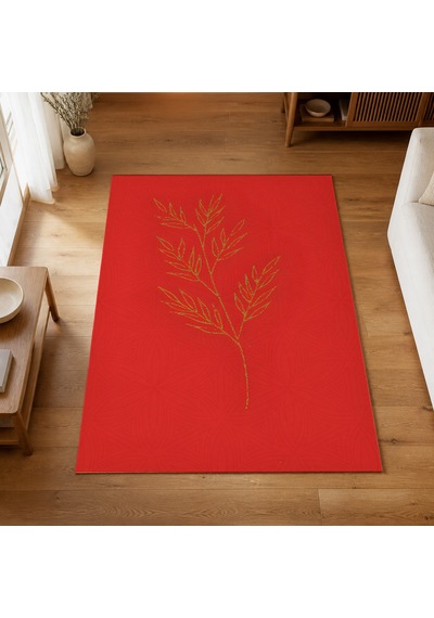 Kartela Halı Evo Halı Jüt Taban Dokuma Halı Kırmızı - 200 X 300 Cm