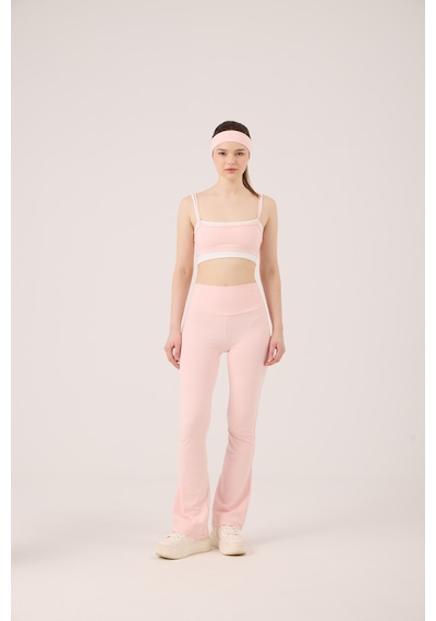 Holly Lolly Yüksek Bel Flare Fabiola Tayt Pantolon Pembe