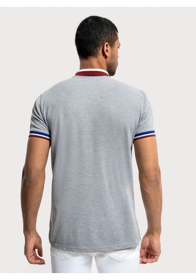 Lf2036701 Polo K.kol Gri Melanj