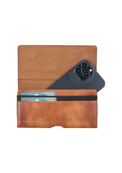 Arc Clıp Heritage Tan Leather Phone Case Taba