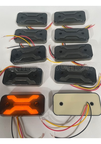Ahmet Otomotiv 10 Adet Füme Dark Model Sarı-turuncu Led Lamba